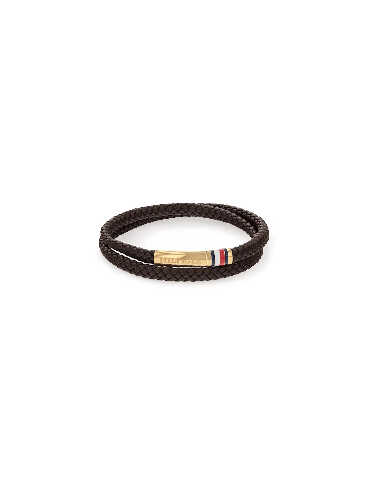 Tommy Hilfiger Bracciale in pelle marrone con chiusura in acciaio 2790551 uomo