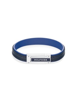 Tommy Hilfiger Bracciale in pelle blu per uomo 2790558 uomo