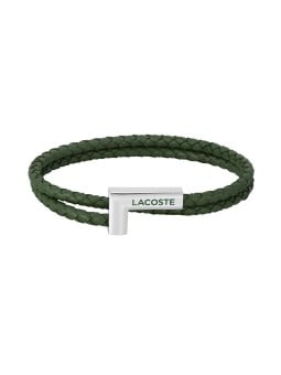Bracciale Lacoste in pelle verde Swarm 2040151 uomo