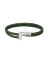 Bracciale Lacoste in pelle verde Swarm 2040151 uomo