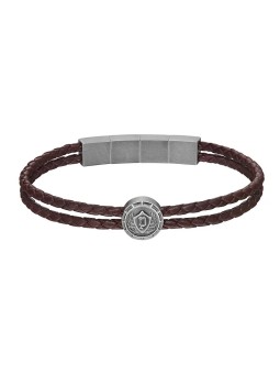 Mensola Bracciale doppio in pelle da uomo Crest PEAGB0023303 uomo