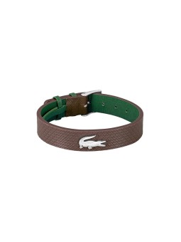 Lacoste Bracciale moderno in pelle con logo 2040388 uomo