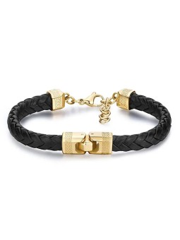 Brosway Bracciale in pelle alla moda per uomo Knocker BKC23 uomo