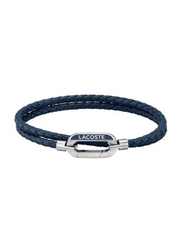 Lacoste Bracciale in pelle da uomo Starboard 2040112 - Lunghezza: 17.5 cm uomo