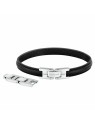 Trussardi Elegante bracciale in pelle nera T-Leather TJAXZ03 uomo