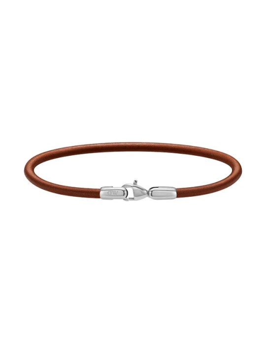 Daniel Wellington Bracciale St. Mawes Perfect Pair in pelle marrone, DW0040071 - Lunghezza: 17.5 cm uomo