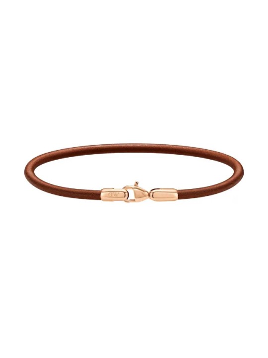 Daniel Wellington Bracciale St. Mawes Perfect Pair in pelle marrone, DW9980051 - Lunghezza: 19.5 cm uomo