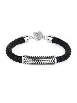 S'Agapõ Elegante bracciale da uomo in pelle sintetica Ripple SRP72 uomo