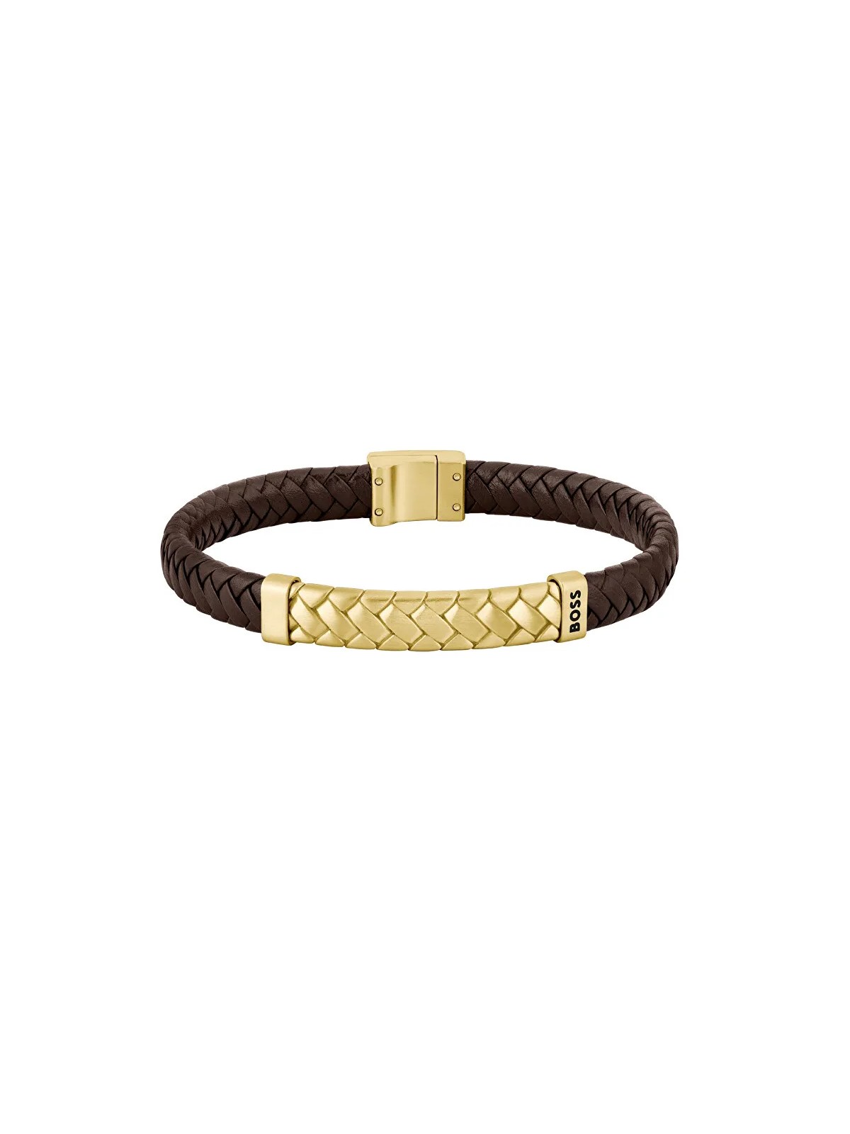 Hugo Boss Elegante bracciale in pelle da uomo su misura 1580675 - Lunghezza: 19 cm uomo