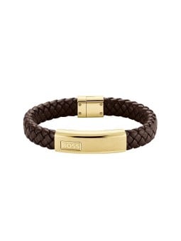 Hugo Boss Bracciale in pelle da uomo alla moda Lander 1580746M uomo
