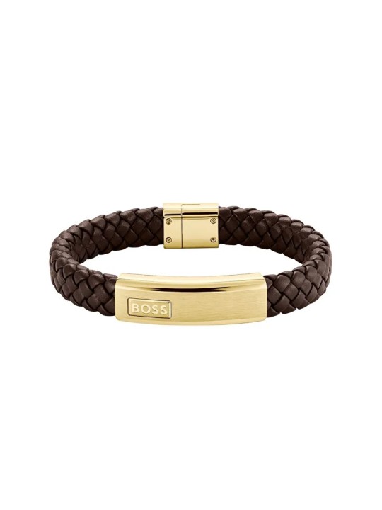 Hugo Boss Bracciale in pelle da uomo alla moda Lander 1580746M uomo