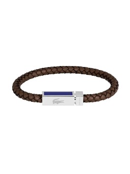 Lacoste Bracciale in pelle marrone per uomo Rockel 2040450 uomo