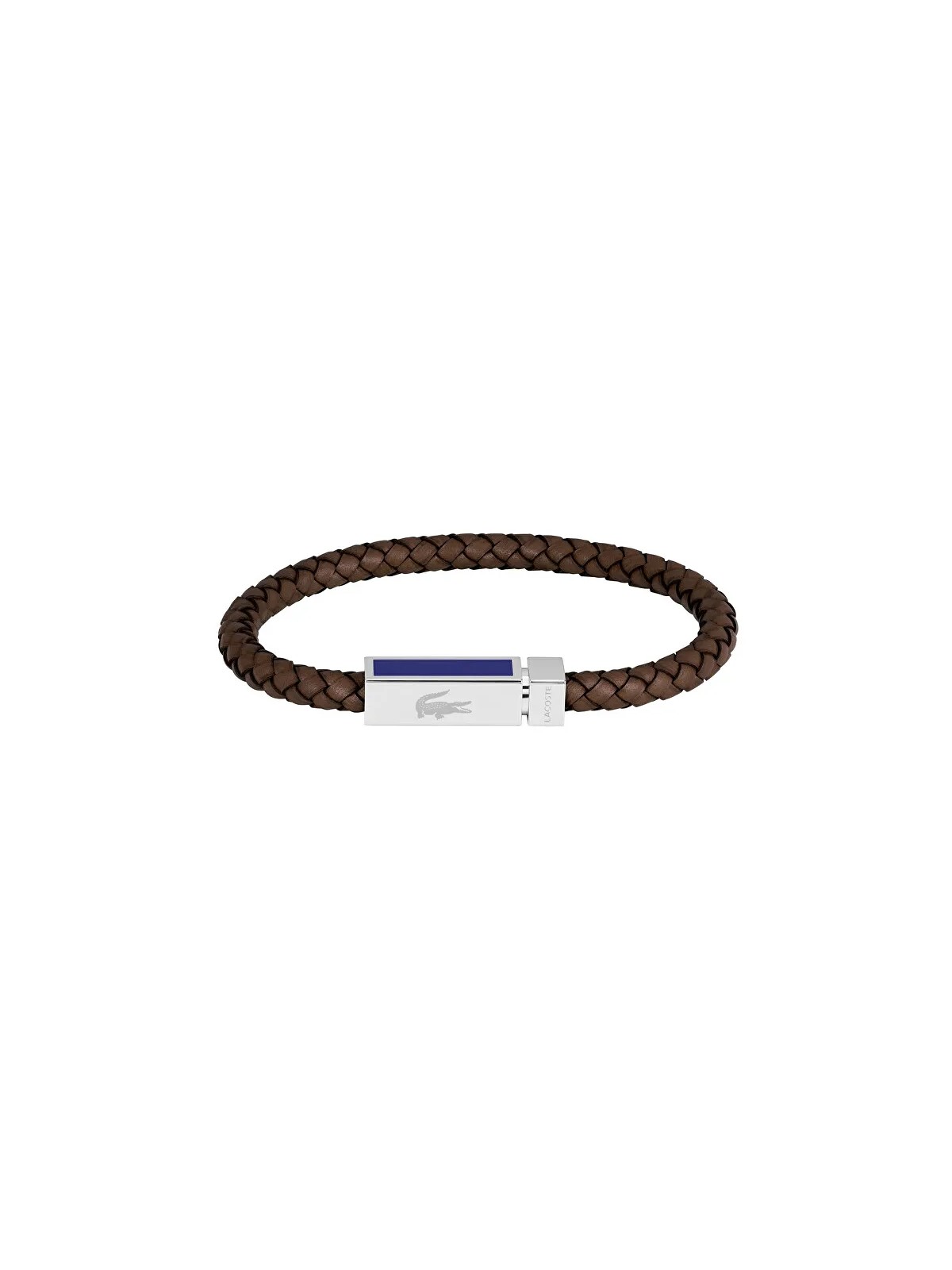 Lacoste Bracciale in pelle marrone per uomo Rockel 2040450 uomo