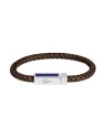 Lacoste Bracciale in pelle marrone per uomo Rockel 2040450 uomo