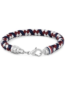 Tommy Hilfiger Bracciale tricolore in pelle per uomo Tyson 2790633 uomo