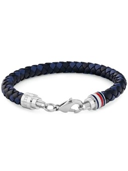 Tommy Hilfiger Bracciale in pelle alla moda per uomo Tyson 2790634 uomo