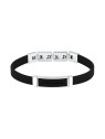 Trussardi Bracciale in pelle nera per uomo T-Leather TJAXZ05 uomo