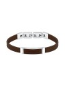 Trussardi Bracciale in pelle marrone per uomo T-Leather TJAXZ06 uomo