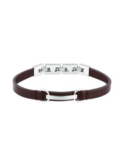 Trussardi Bracciale da uomo in pelle marrone T-Leather TJAXZ07 uomo