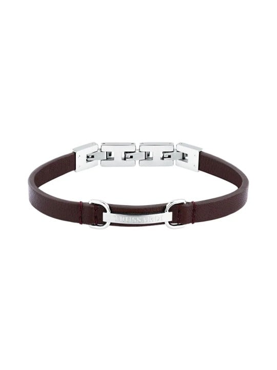 Trussardi Bracciale da uomo in pelle marrone T-Leather TJAXZ07 uomo