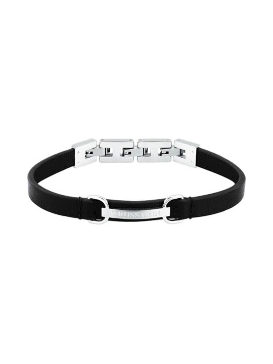 Trussardi Bracciale da uomo in pelle nera T-Leather TJAXZ08 uomo