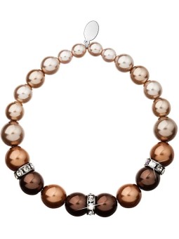 Evolution Group 33016.3 bracciale di perle marroni donna