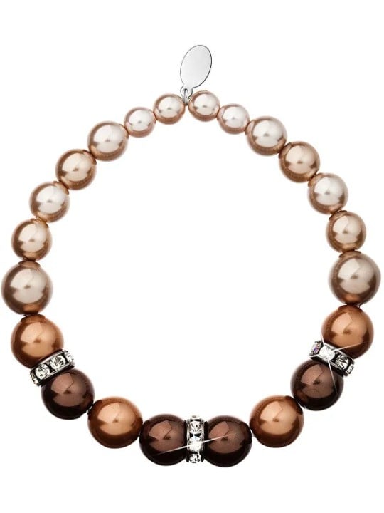 Evolution Group 33016.3 bracciale di perle marroni donna