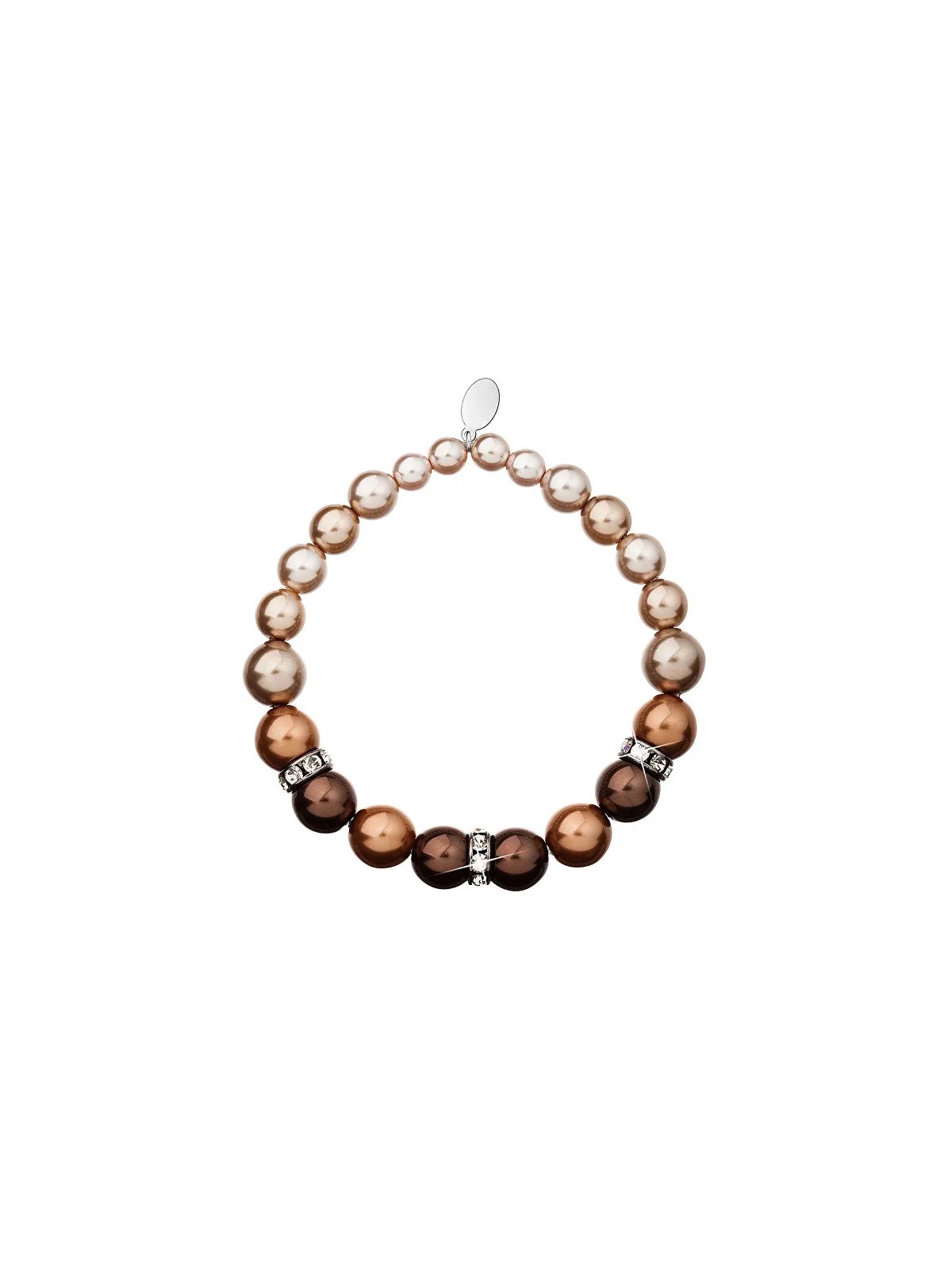 Evolution Group 33016.3 bracciale di perle marroni donna
