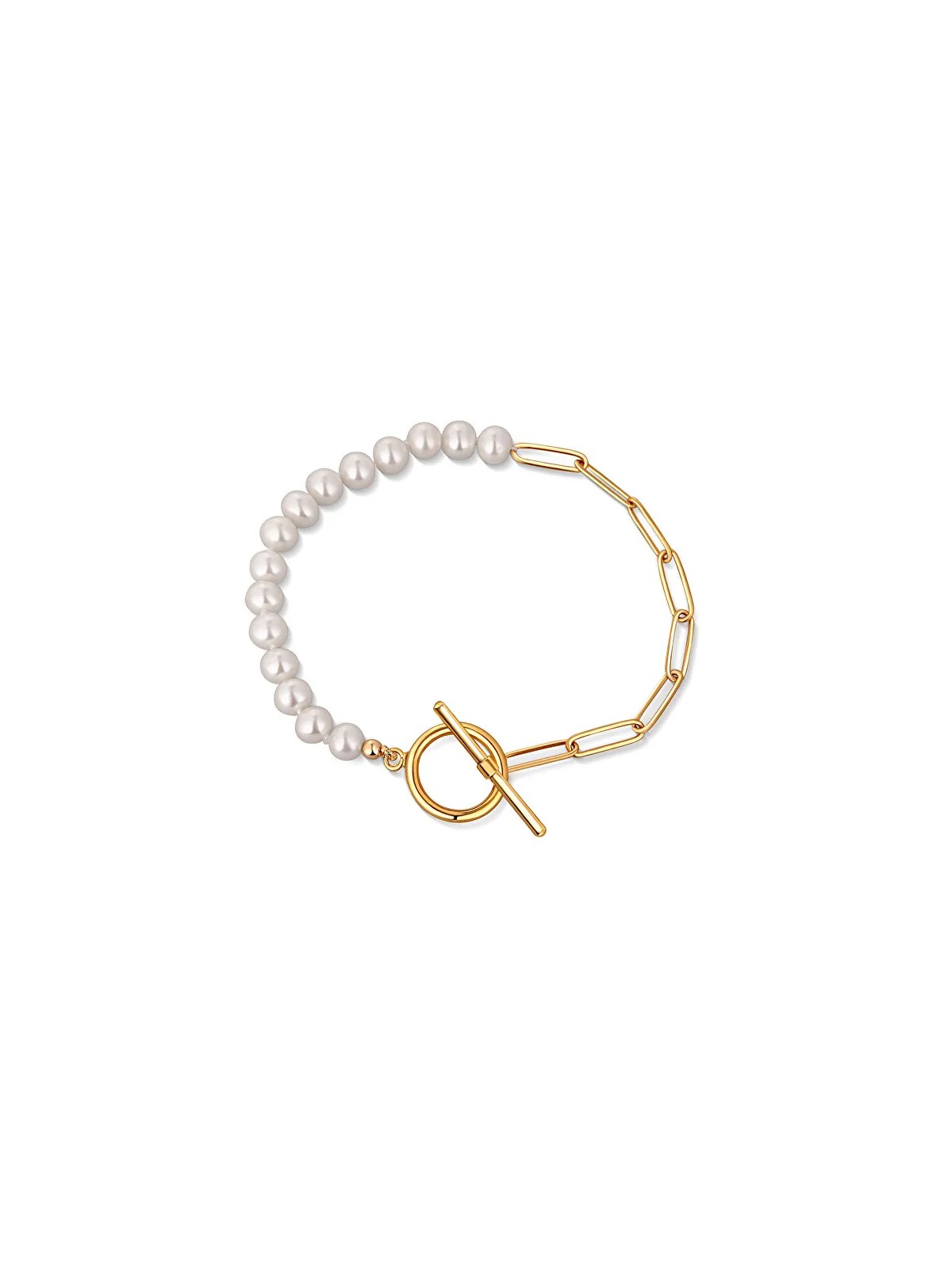 JwL Luxury Pearls Bracciale trendy placcato oro con vere perle di fiume JL0789 donna