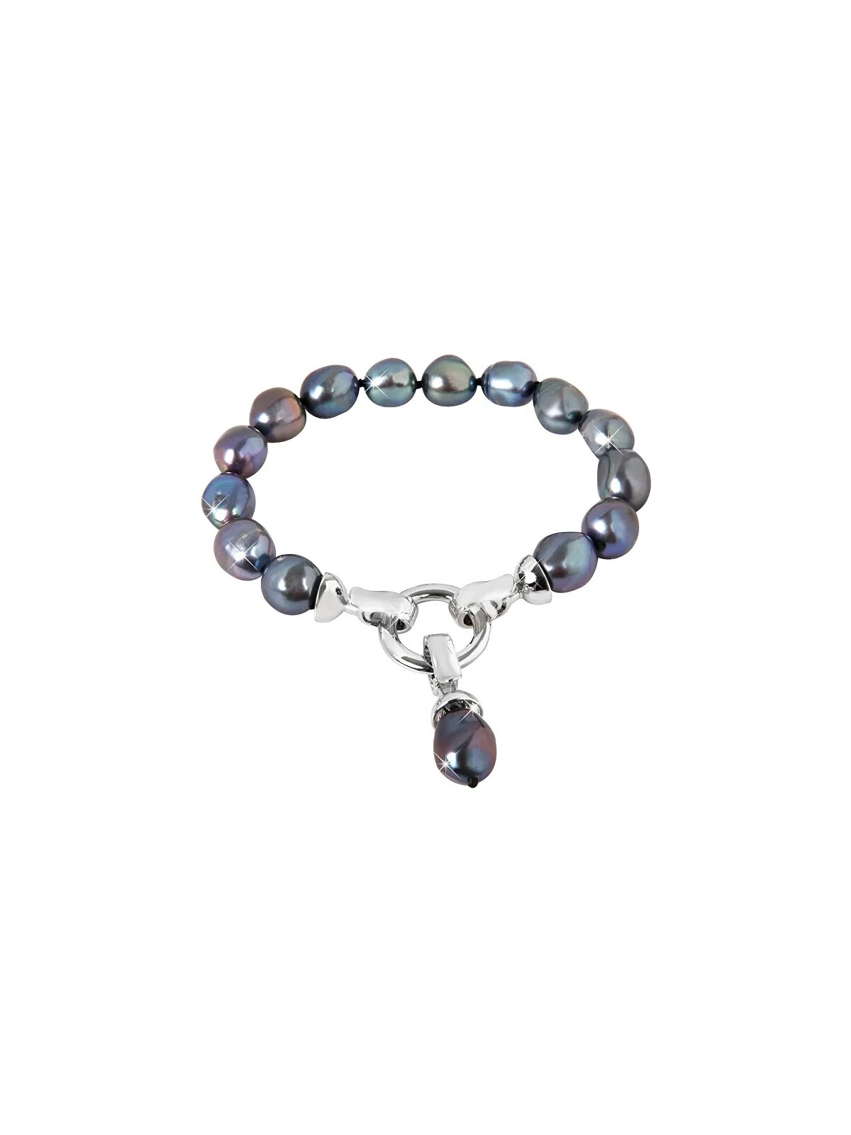 JwL Luxury Pearls Bracciale in perle blu di vero metallo JL0562 donna