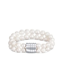 JwL Luxury Pearls Bracciale doppio/doppia fila di perle bianche autentiche JL0598 donna