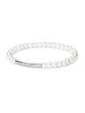 Silvego Bracciale flessibile di perle Noya con decorazione in argento LPS19222BW donna