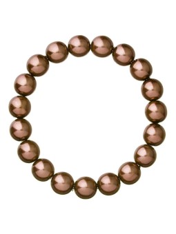 Evolution Group Bracciale elegante di perle 56010.3 marrone donna
