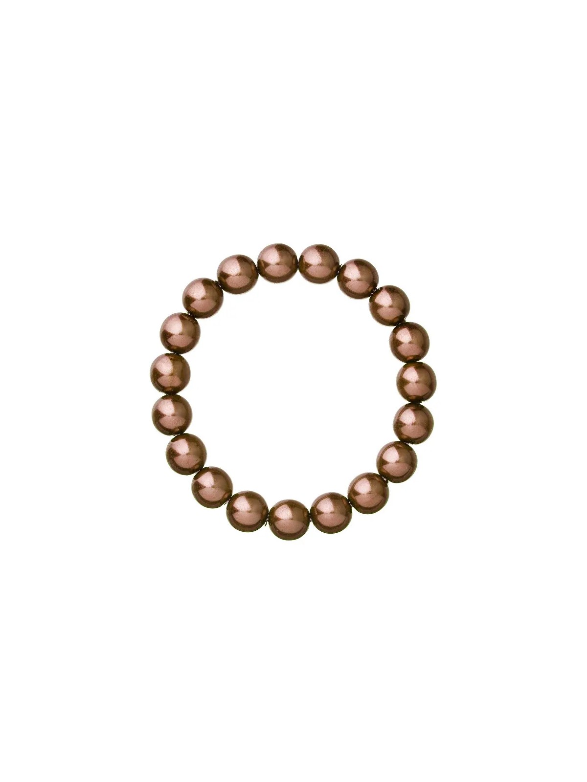 Evolution Group Bracciale elegante di perle 56010.3 marrone donna