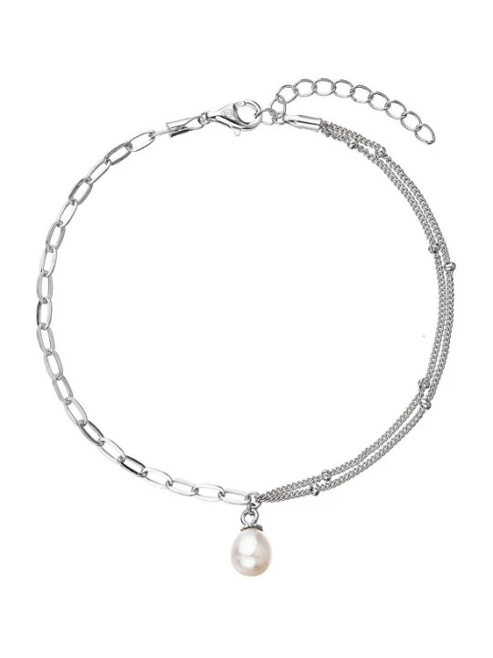 Evolution Group Bracciale in argento con perla d'acqua dolce authentica 23014.1 donna