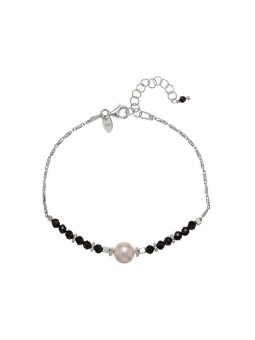 Alisia Bracciale in argento con spinello nero e perla di fiume AL4110-Argento-Spinello donna