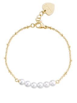 S'Agapõ Elegante bracciale placcato oro con perle Wisdom SWI20 donna