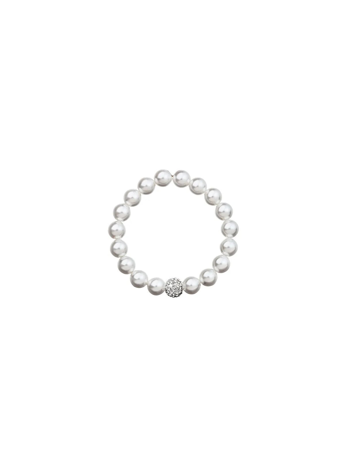 Bracciale Evolution Group in perle con cristalli trasparenti 33074.1 bianco donna