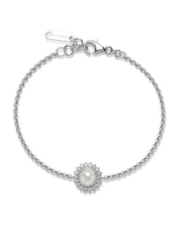 Brosway Bracciale in argento scintillante con perla bianca fantasia infinita FIW138 donna