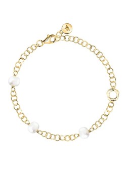 Morellato Bracciale distintivo placcato oro con perle d'acqua dolce Perla SXU48 donna