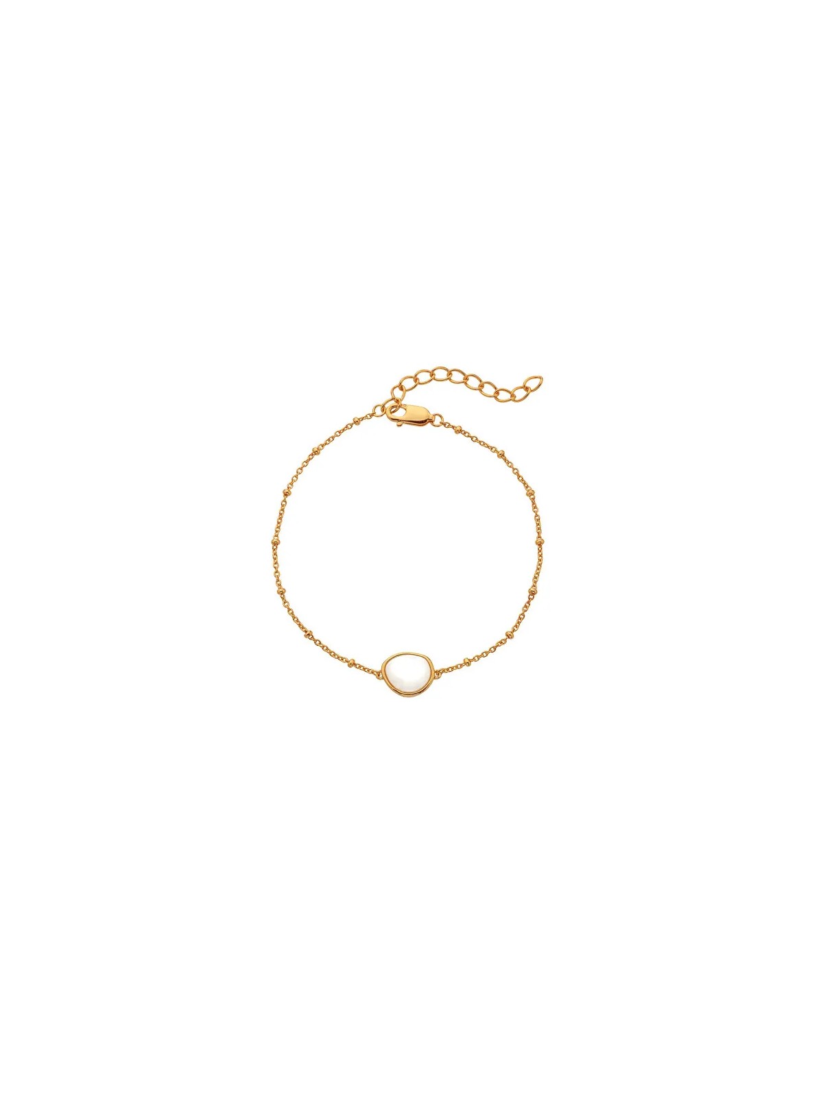 Hot Diamonds Elegante bracciale placcato oro con diamanti e madreperla Golden Edit Soul DL704 da donna