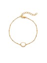 Hot Diamonds Elegante bracciale placcato oro con diamanti e madreperla Golden Edit Soul DL704 da donna