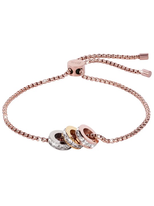 Troli Bracciale con perline tricolore scintillanti donna
