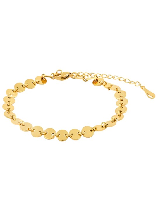 Troli Bracciale in acciaio placcato oro da donna