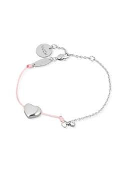 Vuch Bracciale rosa con cuore lucido alla moda donna