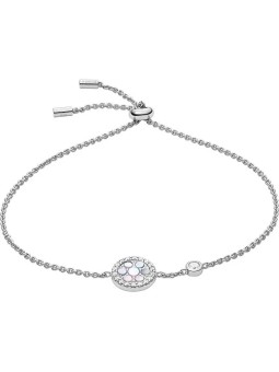 Fossil Bracciale Elliot JFS00519040 con glitter argento donna