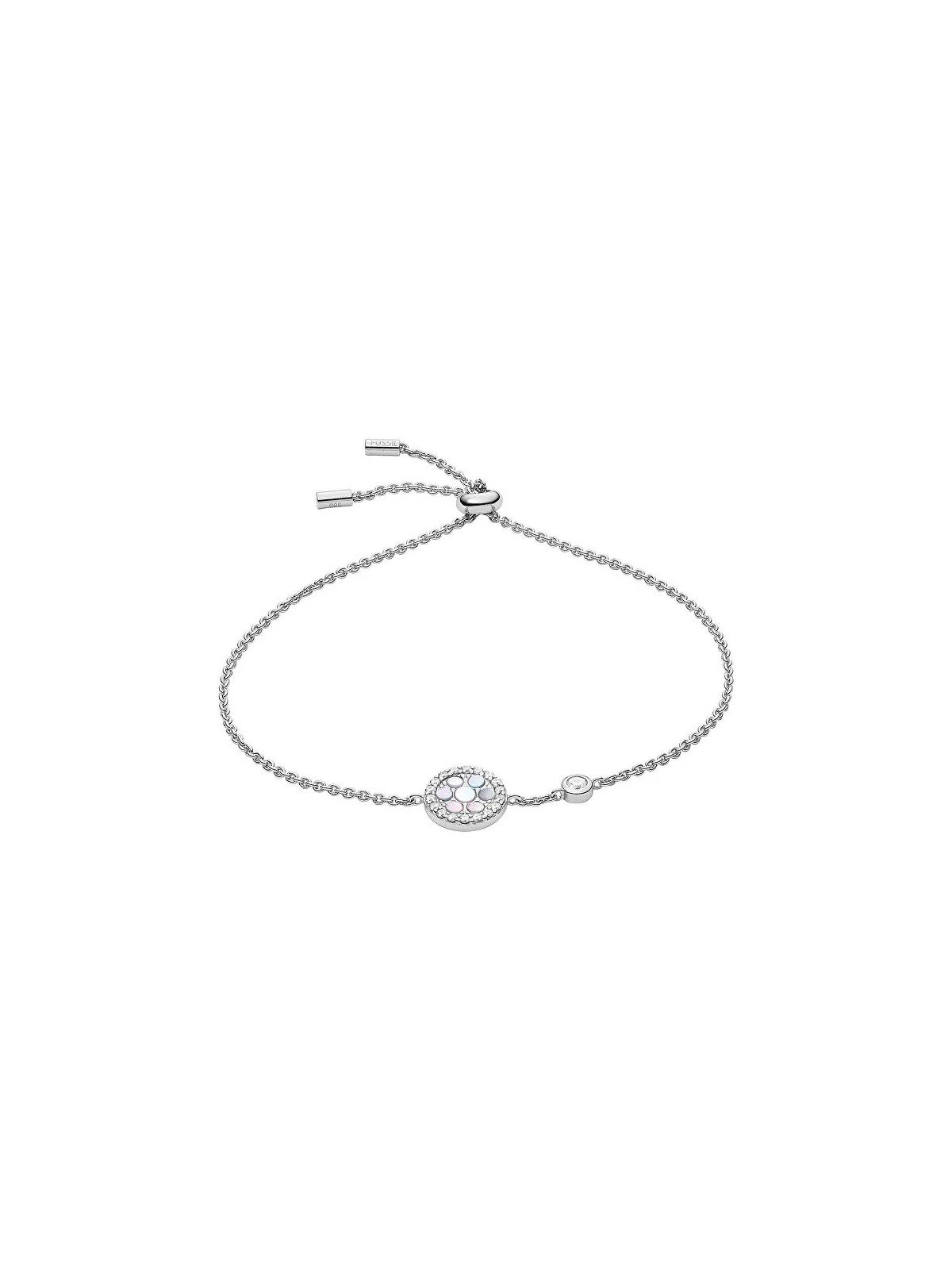 Fossil Bracciale Elliot JFS00519040 con glitter argento donna