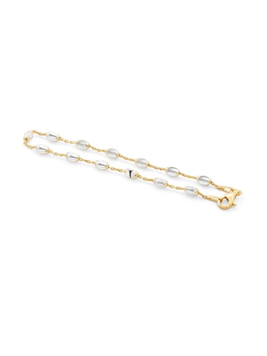 Beneto Exclusive Elegante bracciale bicolore placcato oro AGB605 - Lunghezza: 17 cm donna