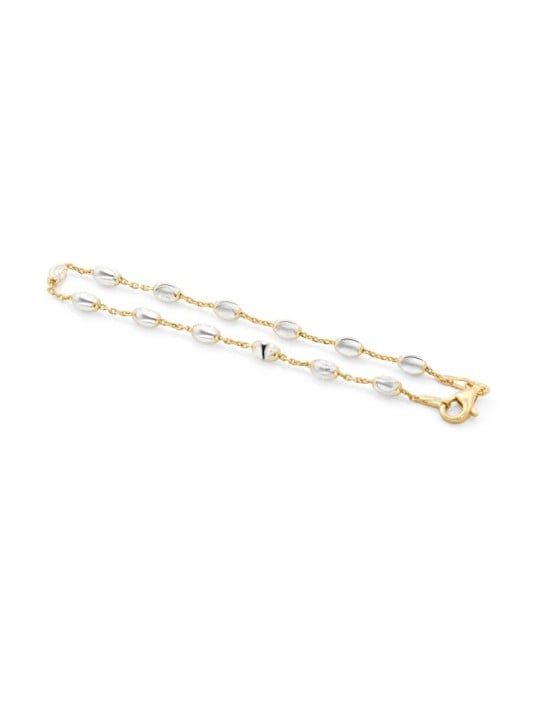 Beneto Exclusive Elegante bracciale bicolore placcato oro AGB605 - Lunghezza: 18 cm donna