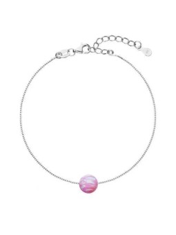 Evolution Group Bracciale delicato con opale sintetico rosa 13019.3 rosa donna